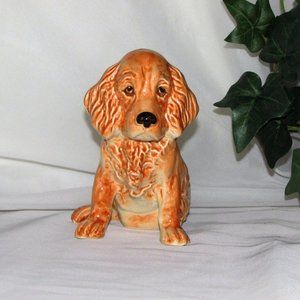 Sylvac Vintage Brown Dog Figurine Spaniel 1940's Mid-century Puppy